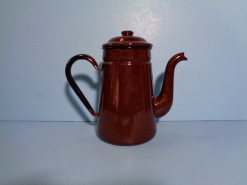 Antique brown graniteware - antique,