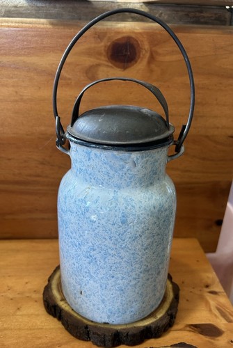 Primitive antique milk can - milk,