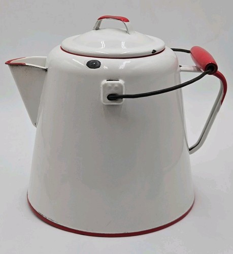 Vintage enamel ware coffee pot - coffee,