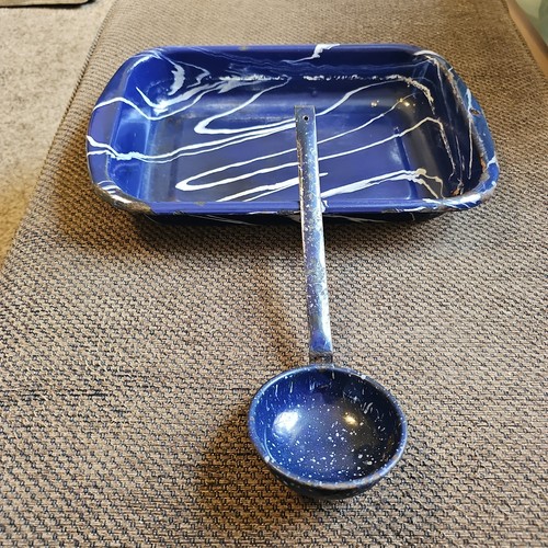 Antique blue and - and, white